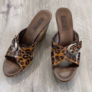 Brighton Leopard Wedges Size 9